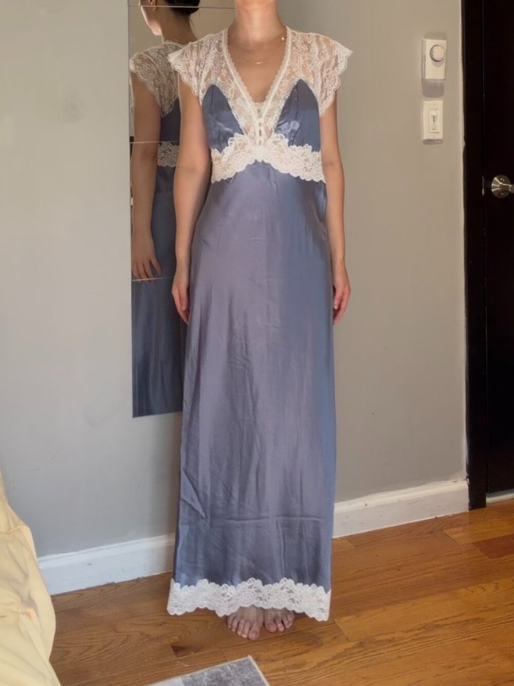 LoveShackFancy Vella Silk-Blend Lace Maxi Dress